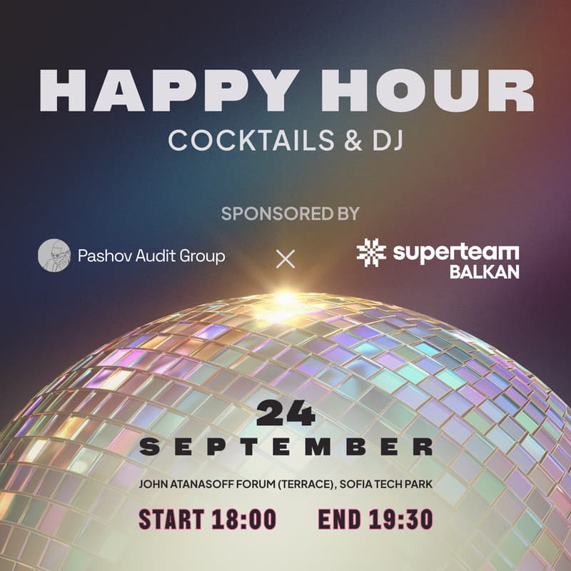 Cover Image for Blockchain Week Bulgaria - Happy Hour – Cocktails & DJ | Sponsored by Pashov Audit Group & Superteam Balkan
