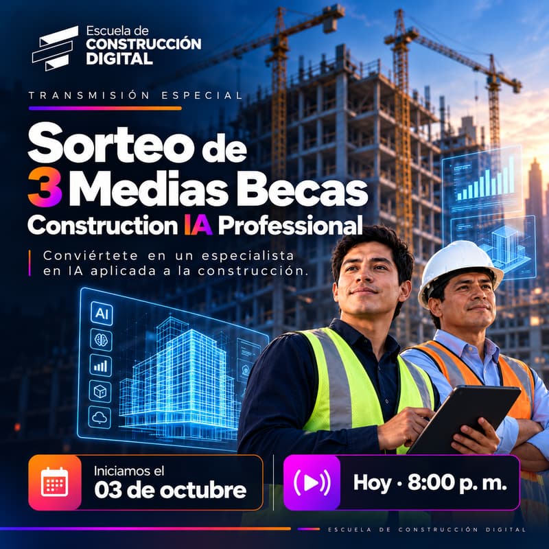 Cover Image for Sorteo 3 becas | Construction IA Professional