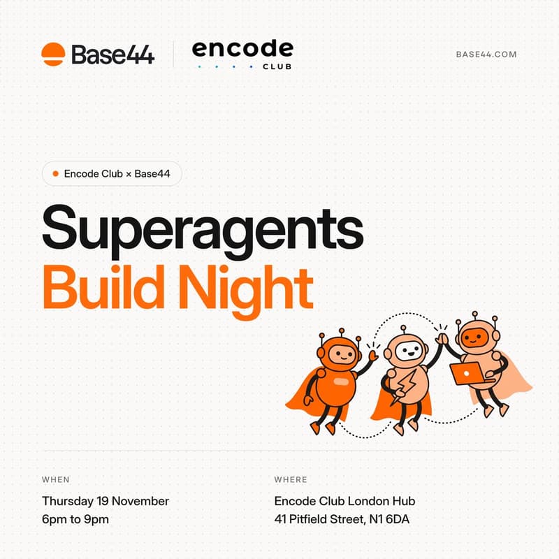 Cover Image for Superagents Build Night with Base44