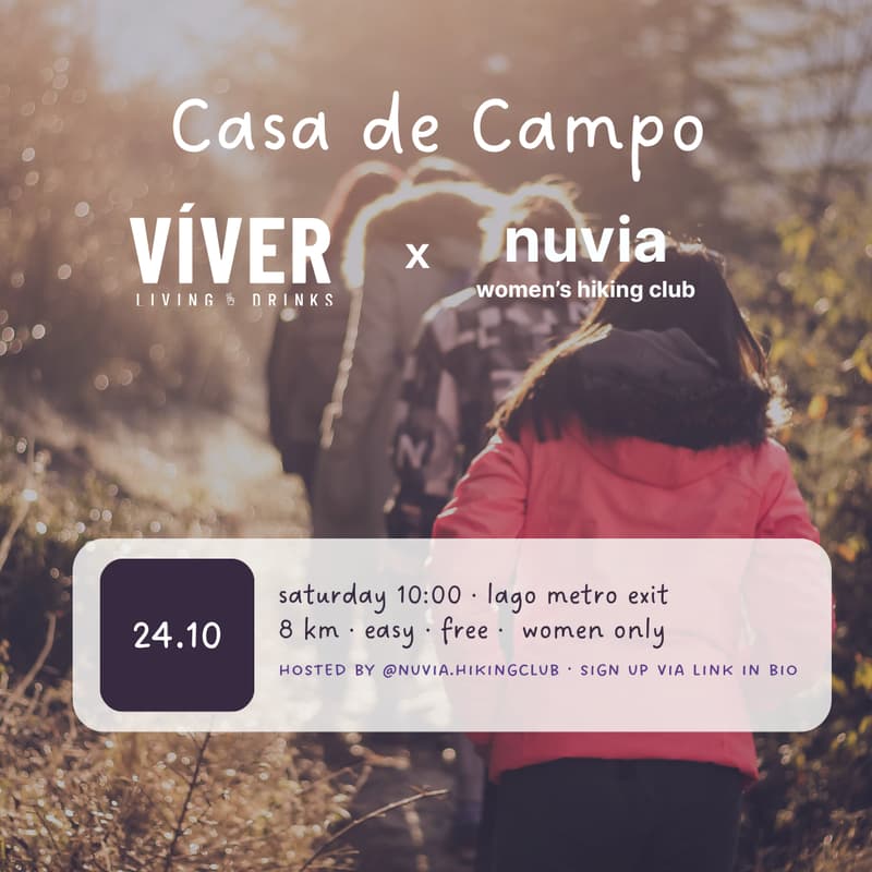 Cover Image for [Free women only hike]: 🌳 Casa de Campo x Víver 🥤