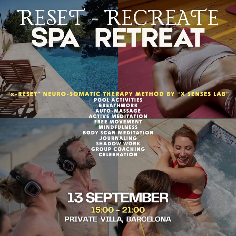 Cover Image for 💧x-RESET to change your life 👙 Spa Day 🌴 POOL. WORKSHOPS. JOURNALING. HEALING. 🇬🇧 ENG & Español 🇪🇸