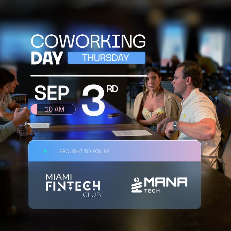 Cover Image for Miami Fintech Club Coworking Day