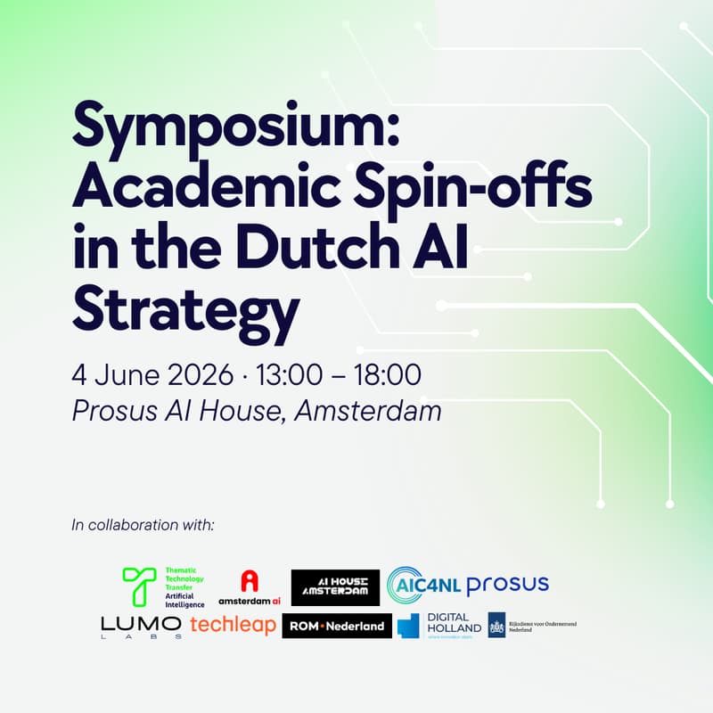 Cover Image for Symposium: Academic Spin-offs in the Dutch AI Strategy