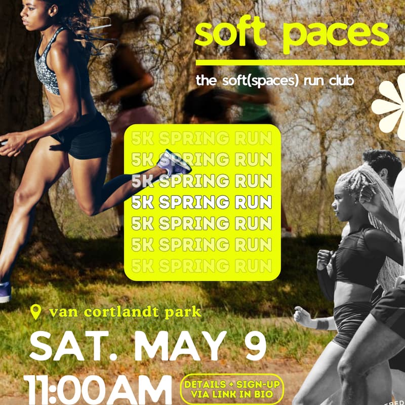 Cover Image for SOFT PACES – soft(spaces) run club: 5k spring run 🌷