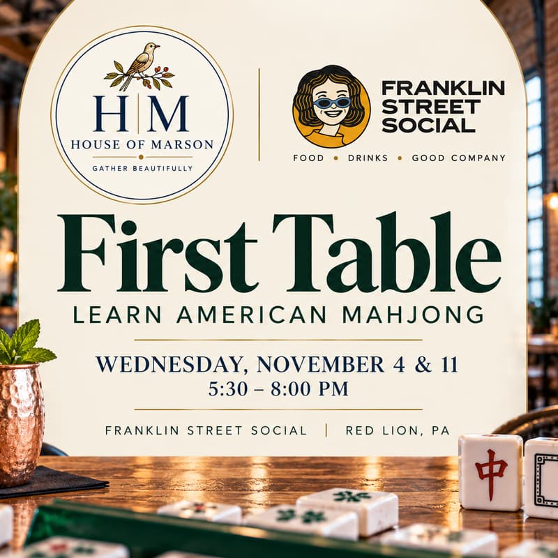 Cover Image for First Table: Learn to Play American Mahjong (2 Classes)
