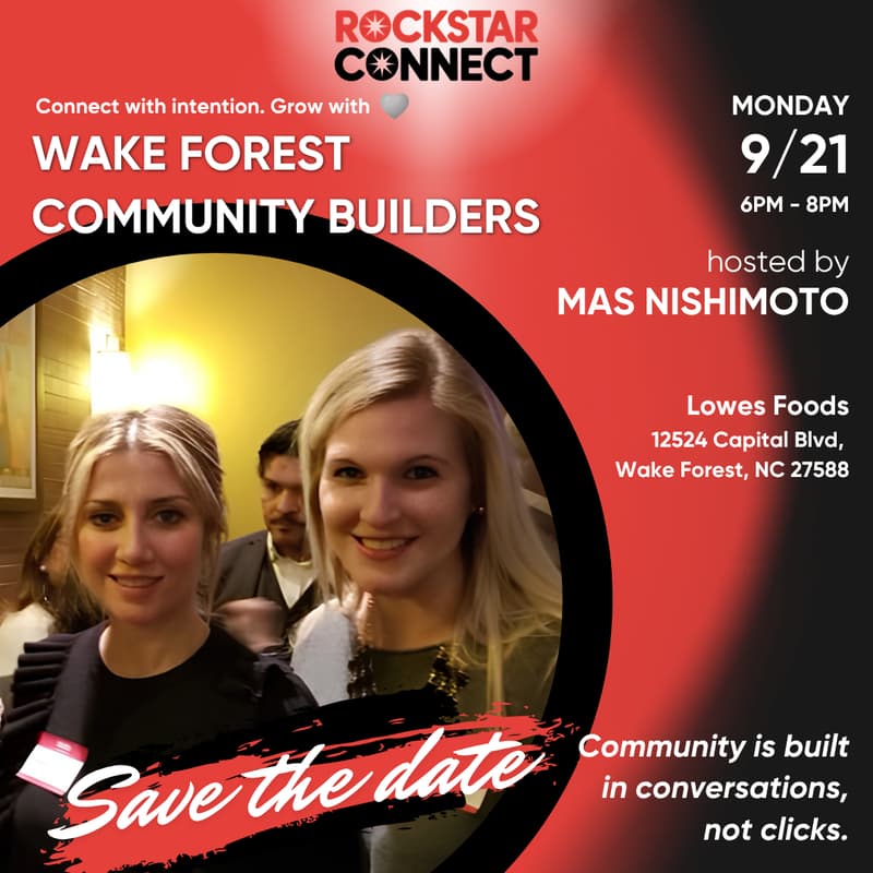 Cover Image for Free Wake Forest Community Builders Event (September)