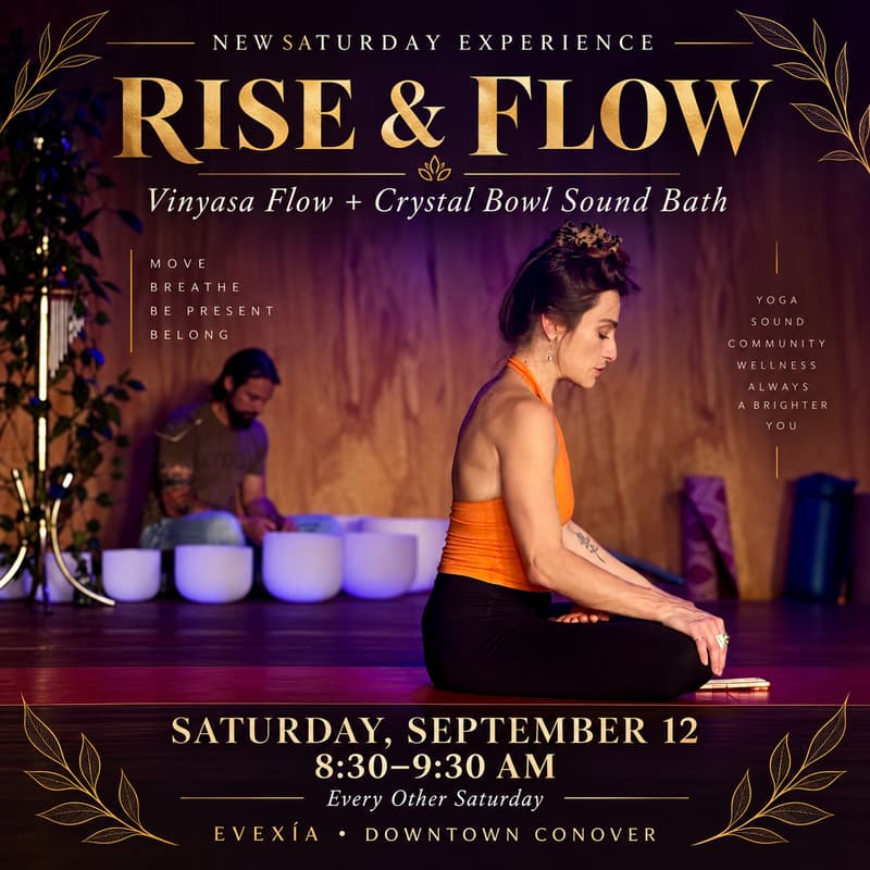 Cover Image for Rise & Flow: Vinyasa + Crystal Bowl Sound Bath