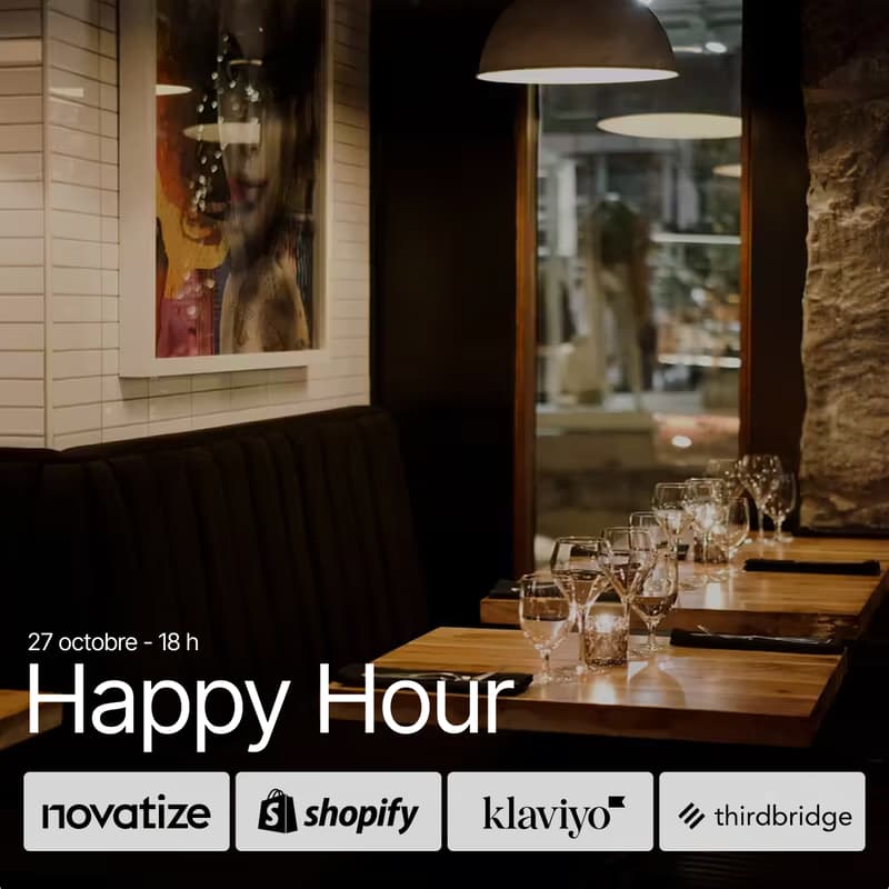 Cover Image for eCommerce Happy Hour — Novatize × Shopify × Klaviyo x Thirdbridge