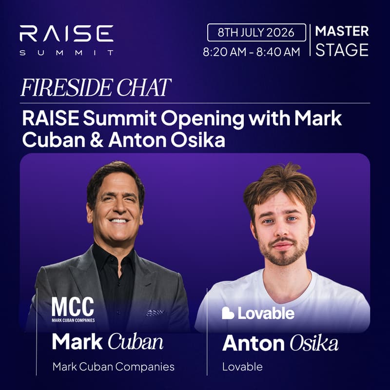 Cover Image for RAISE Summit opening Fireside chat with Mark Cuban & Anton Osika