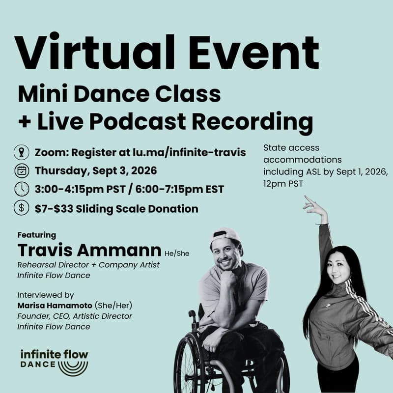 Cover Image for Virtual Event Featuring Travis Ammann - Mini Dance Class + Podcast Recording