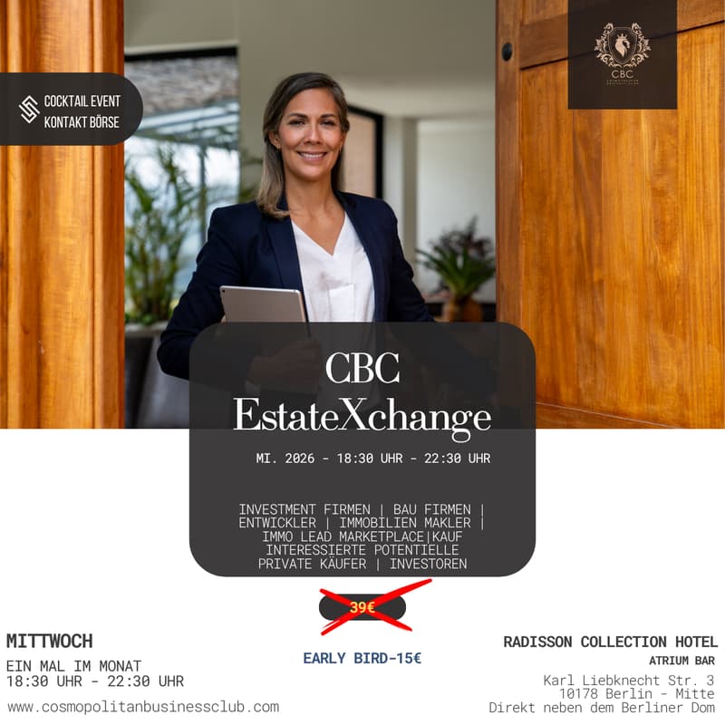 Cover Image for Cosmopolitan EstateXchange - Sponsored By Finom Gebäudetechnik - Baufirmen & Investmentfirmen -Projektentwickler-Notar