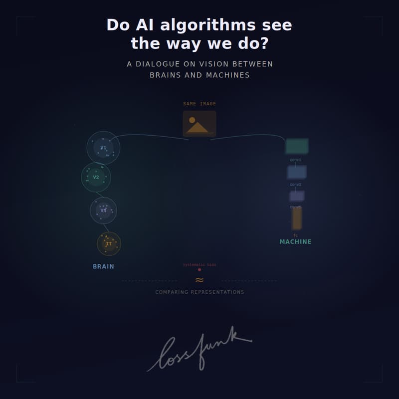 Cover Image for Do AI algorithms see the way we do? Towards a dialogue on vision between brains and machines.