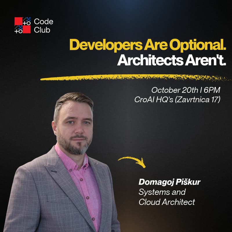 Cover Image for Code Club #6: Developers Are Optional. Architects Aren't.