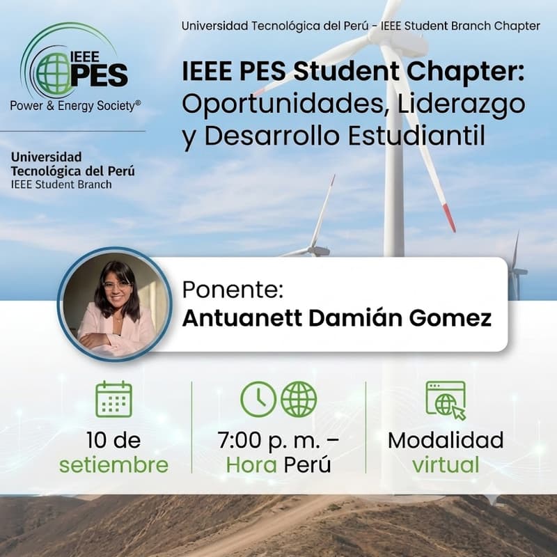 Cover Image for IEEE PES Student Chapter: Oportunidades, liderazgo y desarrollo estudiantil.