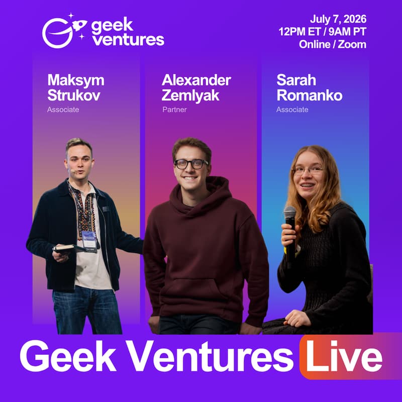 Cover Image for Geek Ventures Live: Inside a Real VC Pre-IC