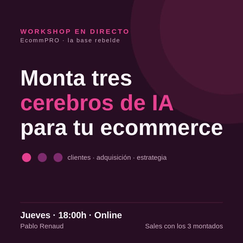 Cover Image for Monta tres cerebros de IA para tu ecommerce