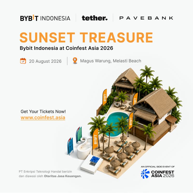 Cover Image for Bybit Indonesia | Tether | Pave Bank : Sunset Treasure — Coinfest Asia 2026 Side Event