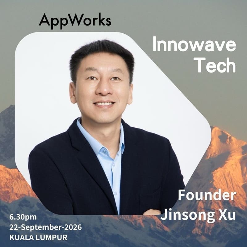 Cover Image for Jinsong Xu (Innowave Tech) AppWorks Founder Sharing in KL