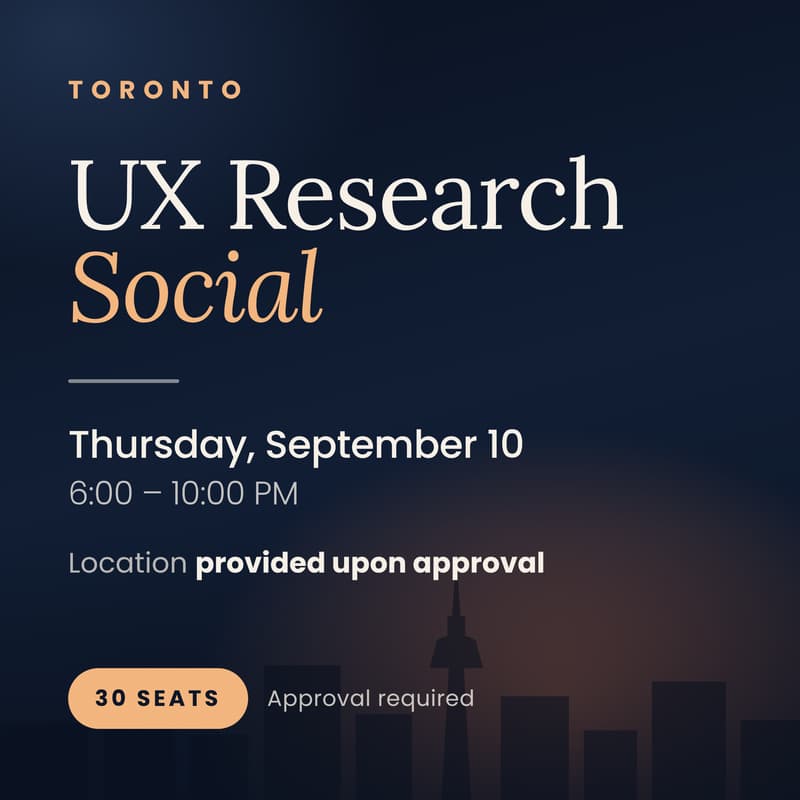 Cover Image for Toronto UX Research Social ☀️