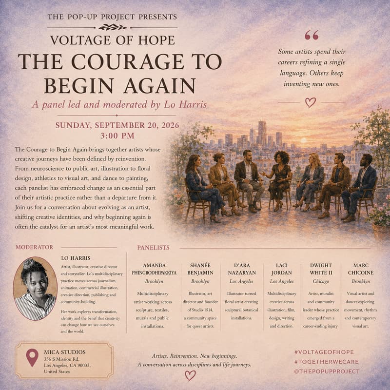 Cover Image for THE COURAGE TO BEGIN AGAIN - A PANEL ON CREATIVE REINVENTION