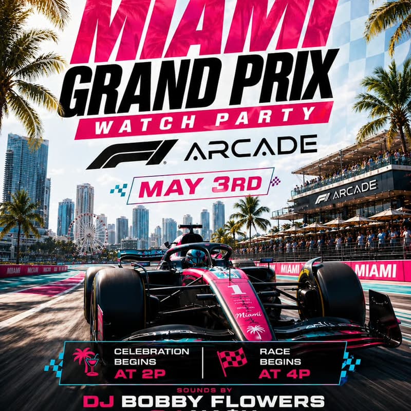 Miami Grand Prix Watch Party @ F1 Arcade Philadelphia · Luma