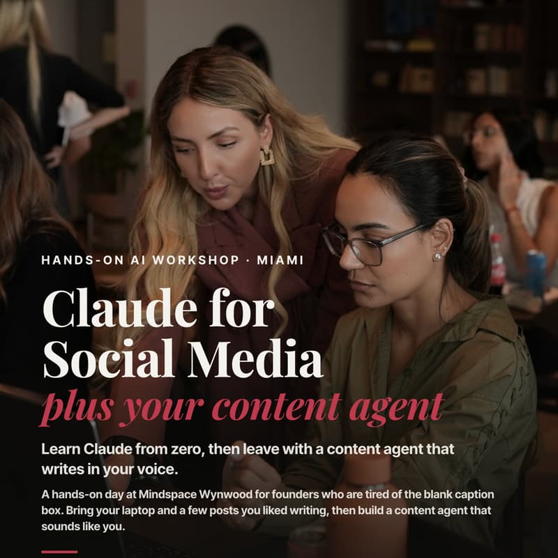 Cover Image for Claude Social Media Workshop · Miami