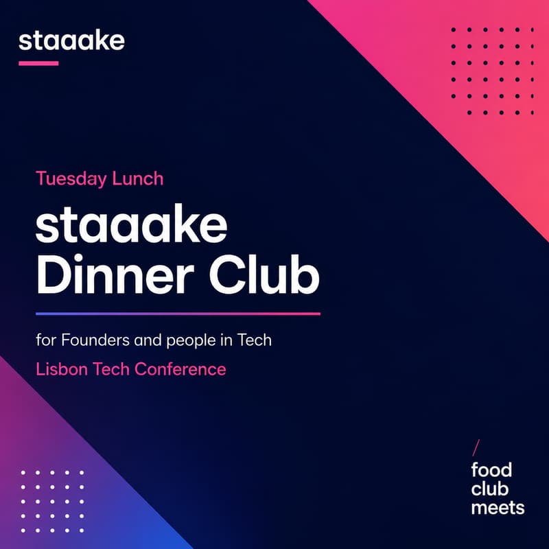 Cover Image for staaake Side Event: Tuesday Tech/AI Lunch staaake Dinner Club