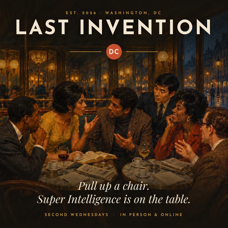 Cover Image for The Last Invention DC - Pull Up a Chair Superintelligence is on the Table