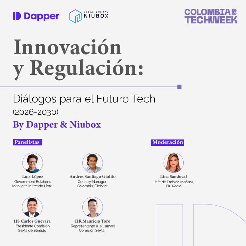 Cover Image for Innovación y Regulación: Diálogos para el Futuro Tech (2026-2030) By Dapper & Niubox