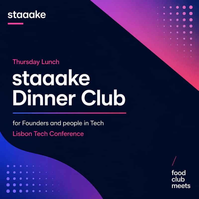 Cover Image for staaake Side Event: Thursday AI/Tech Lunch staaake Dinner Club