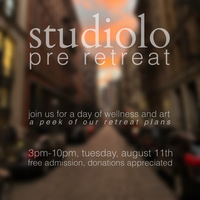 Cover Image for studiolo pre retreat