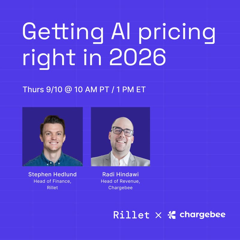 Cover Image for Getting AI pricing right in 2026 with Rillet & Chargebee