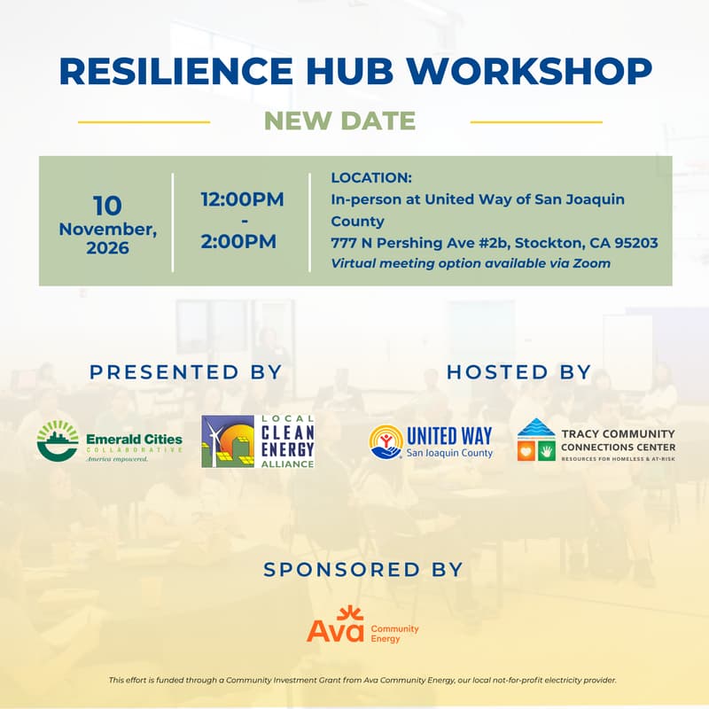 Cover Image for Resilience Hub Workshop & Ava Community Energy's Resilience Hubs Initiative [Rescheduled Date]