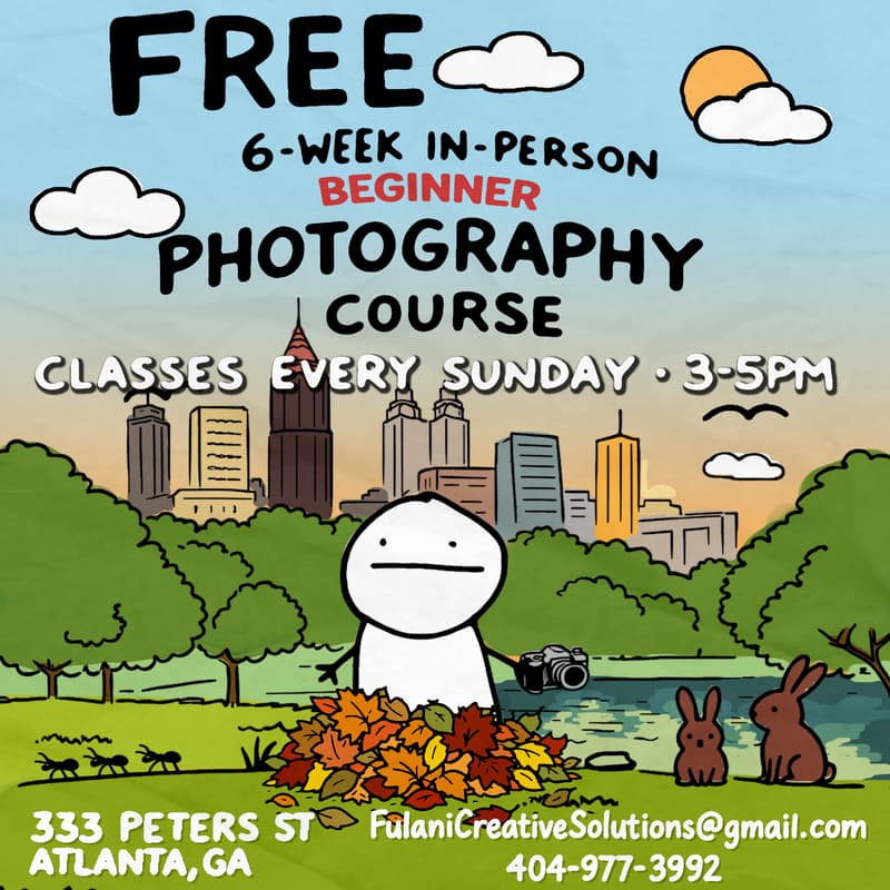 Cover Image for Photo101: Intro to Photography 1 With Fulani Jabri | lvl 1