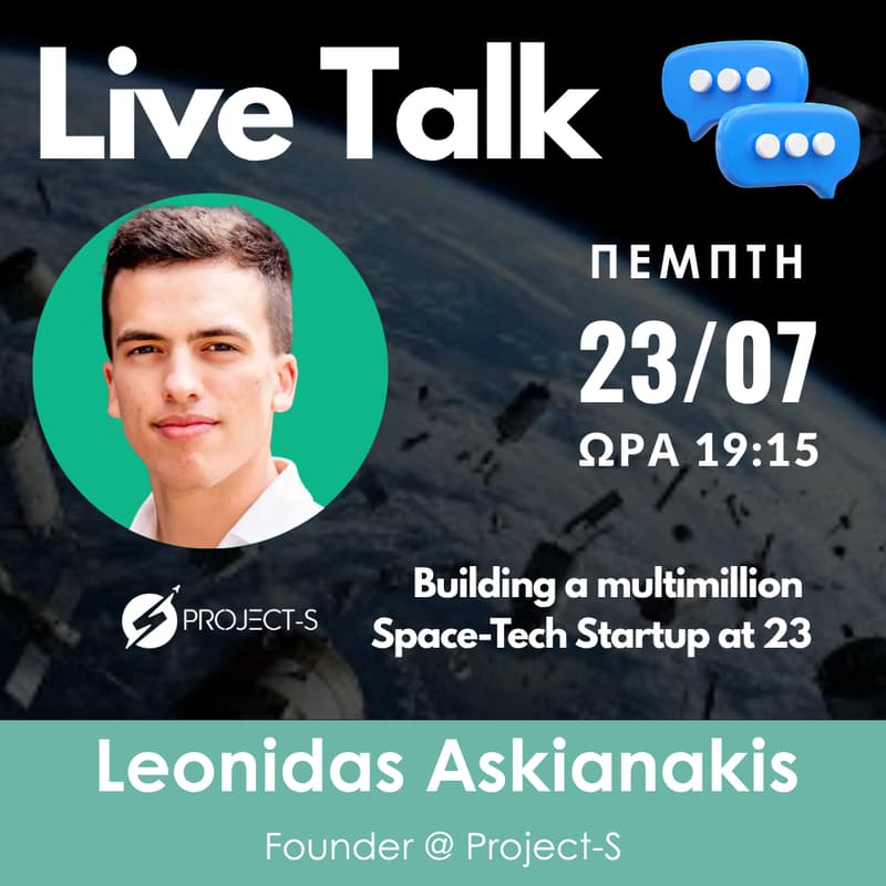 Cover Image for 18th Live Talk: Building a multimillion Space-Tech Startup at 23