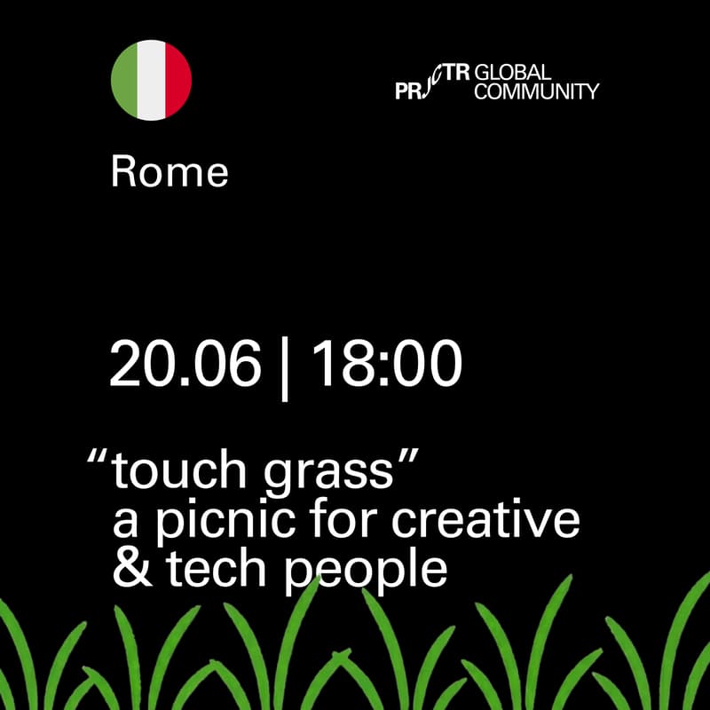 Cover Image for Rome. “Touch Grass” — a picnic for creative & tech people