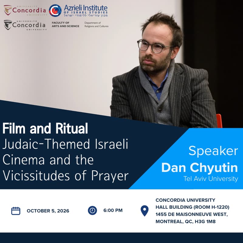 Cover Image for Film and Ritual: Judaic-Themed Israeli Cinema and the Vicissitudes of Prayer - Dr. Dan Chyutin