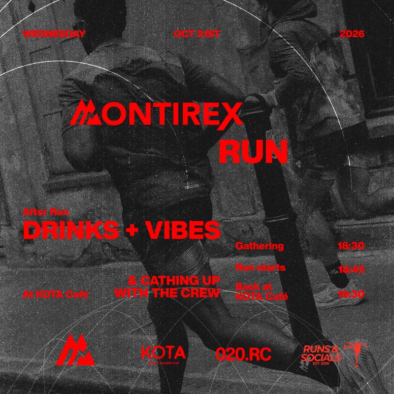 Cover Image for 020.RC x MONTIREX x RUNS & SOCIALS - 5K SOCIAL RUN (FIRST 50 RUNNERS GET A T-SHIRT)