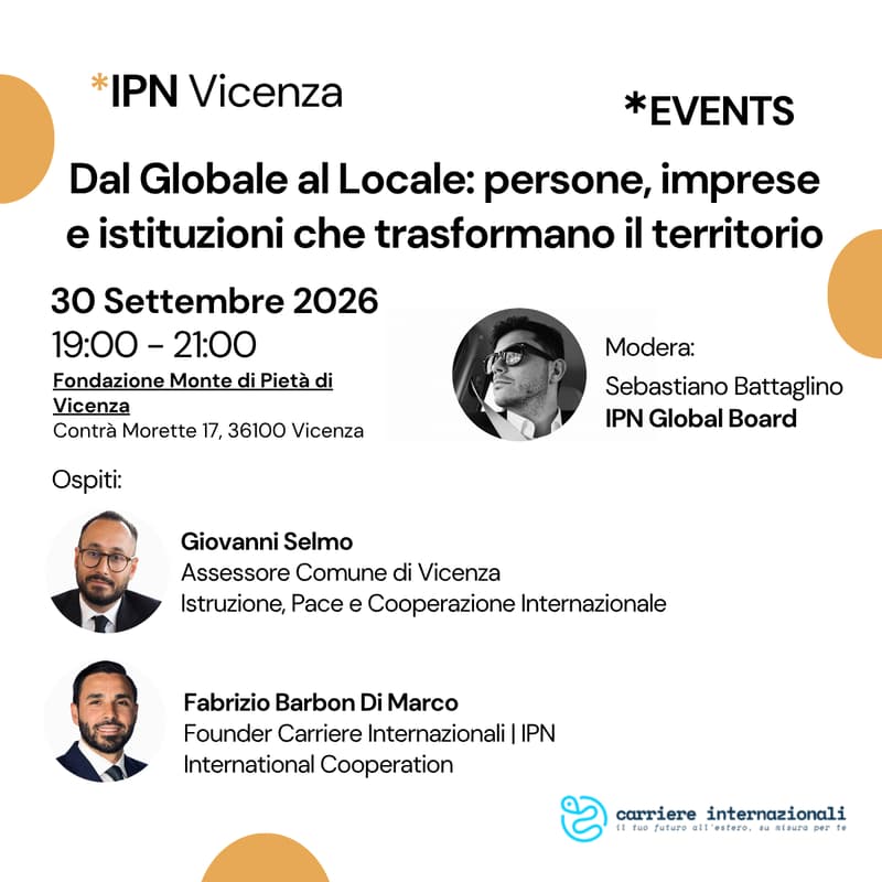Cover Image for IPN Vicenza - Dal Globale al Locale: persone, imprese e istituzioni che trasformano il territorio