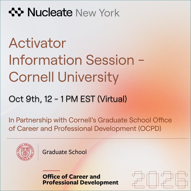 Cover Image for Nucleate NY Activator Virtual Info Session- Cornell