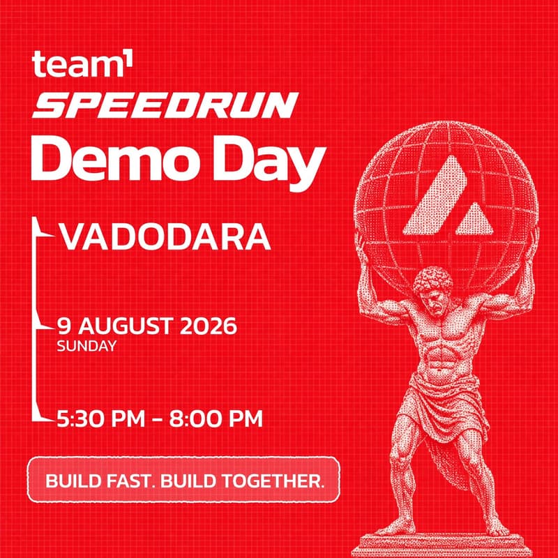 Cover Image for Team1 Speedrun IRL Demo Day - Vadodara