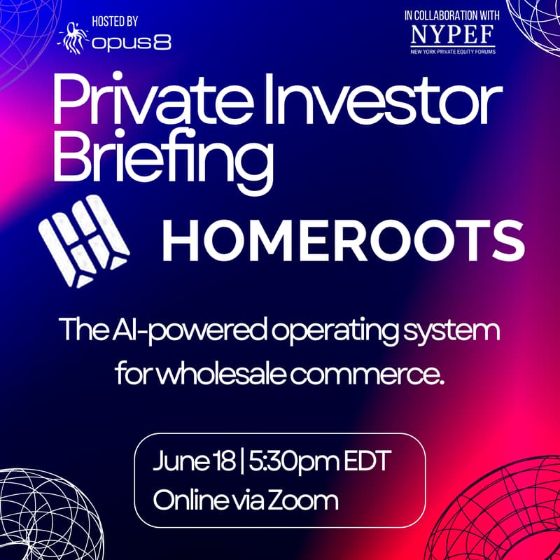 Cover Image for HomeRoots Private Investor Briefing - Virtual