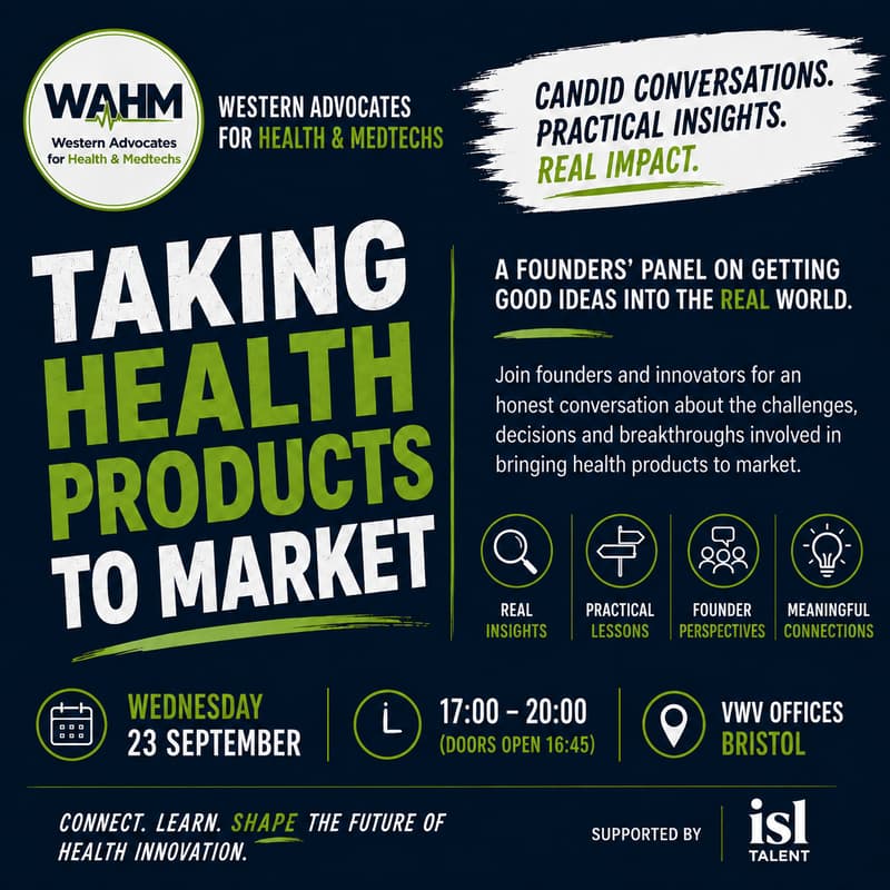 Cover Image for Taking Health Products to Market: From Idea to Real-World Impact + Healthtech Ecosystem Social