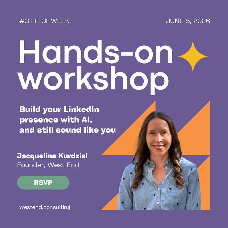 Cover Image for Build your LinkedIn Presence with AI, and Still Sound Like You #CTTechWeek