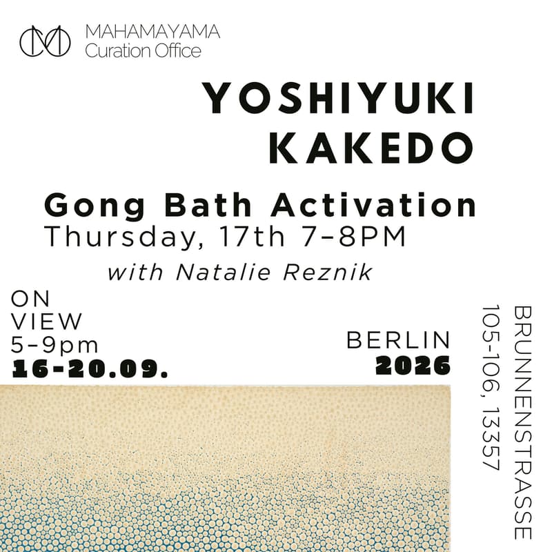 Cover Image for Gong Bath Activation at the Yoshiyuki Kakedo Exhibition