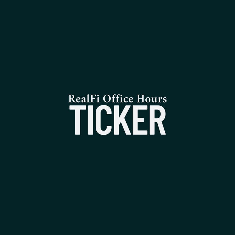 Cover Image for RealFi Office Hours #7: Help Choose the RealFi Ticker