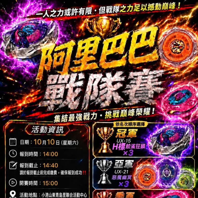 Cover Image for 阿里巴巴團體戰隊陀螺大賽
