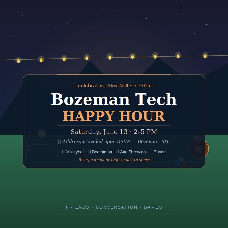 Cover Image for Bozeman Tech Happy Hour