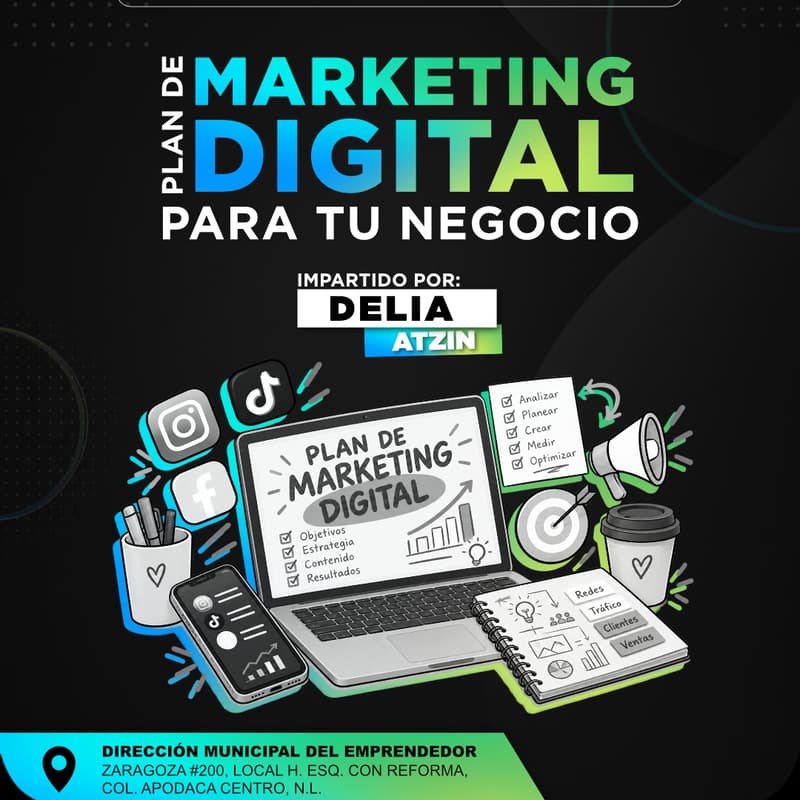 Cover Image for PLAN DE MARKETING DIGITAL PARA TU NEGOCIO (PRESENCIAL)