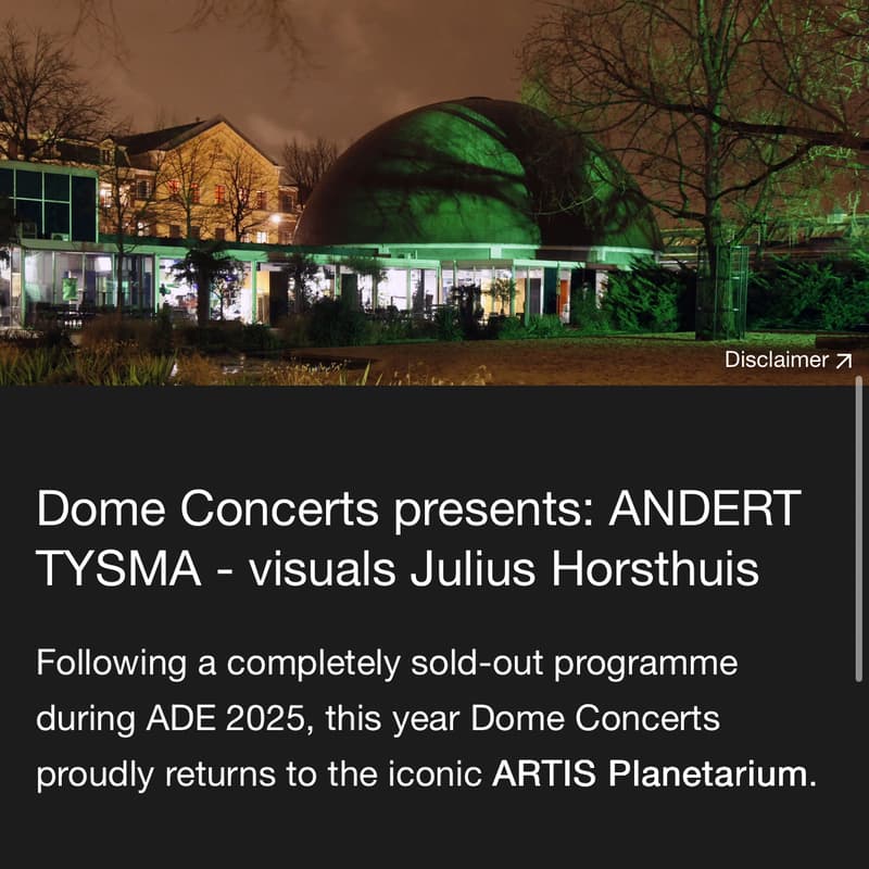 Cover Image for ADE - Dome Concerts